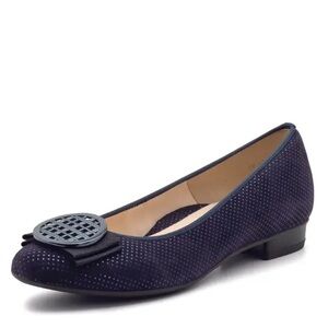 Ara Women’s Bambi Ballet Flats Midnight Blue Puntikid – Size UK 5 (US 7.5)